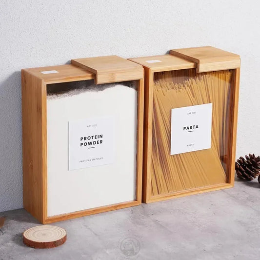 Inttox-🍚✨ Distributeur de Nourriture en Bambou