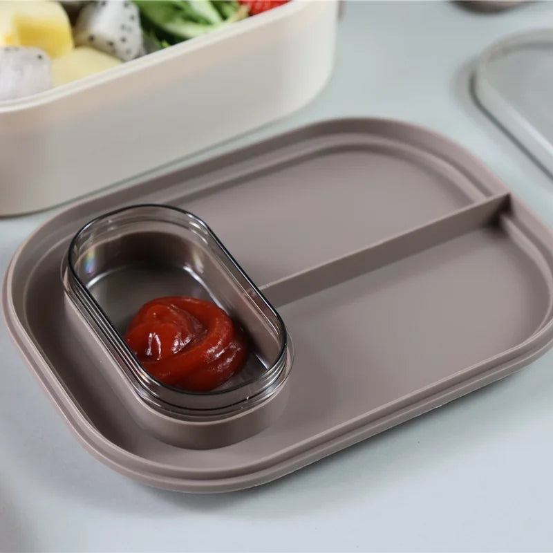 Inttox-🍱✨ Boîte à lunch double couche en acier inoxydable