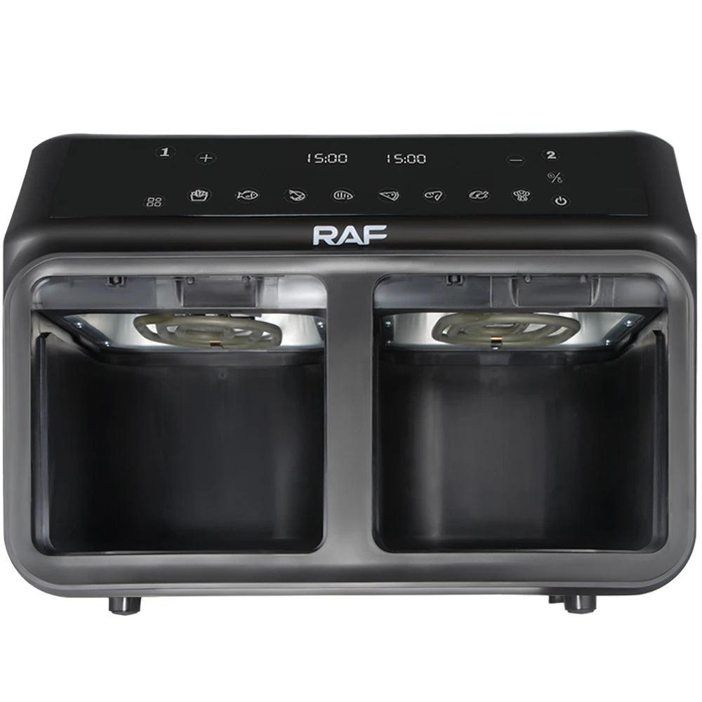 Inttox-Friteuse à air multifonctionnelle RAF 2200 W – Système de chauffage express, écran tactile avec invites de cuisson guidées