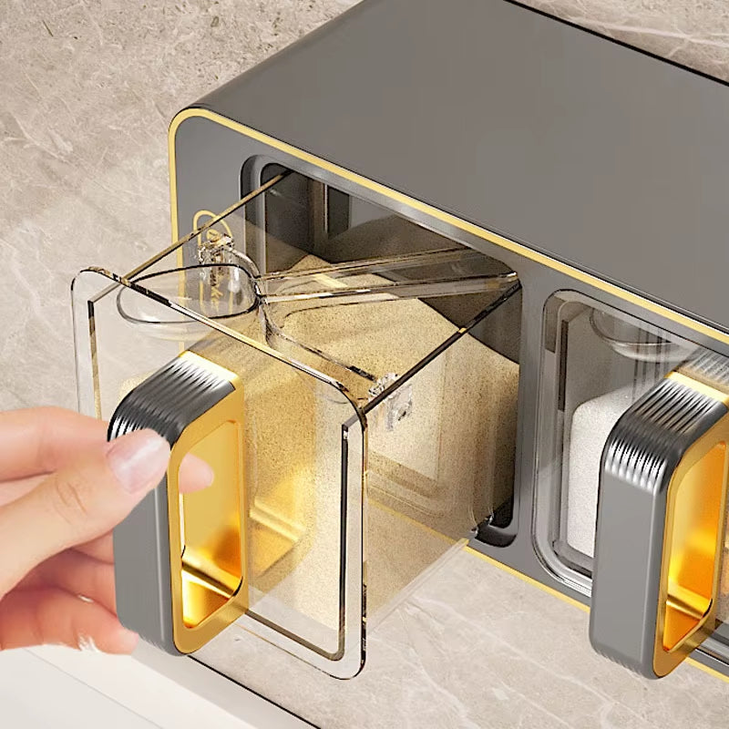 Inttox-Coffret d’Assaisonnement Mural avec Cuillères – Organisateur de Cuisine Moderne 🧺🍽️