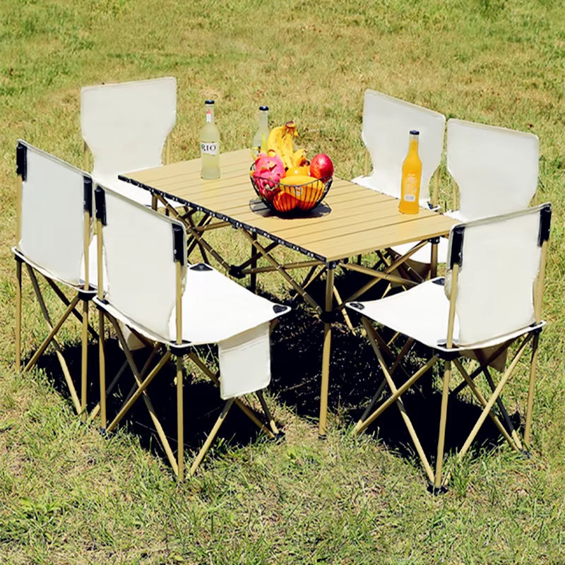 Inttox-🍽️🪑 Ensemble Table & Chaises de Camping Pliantes – Portable & Léger