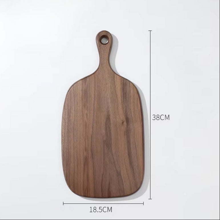 Inttox-🔪 Bloc à Découper en Bois de Qualité – Hêtre & Noyer | Planche à Découper Cuisine Multifonction 🍕🍞🍎🍣