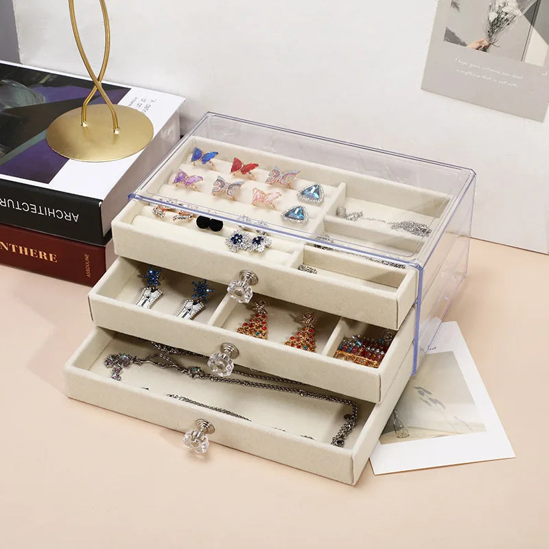 Inttox-Organisateur de Bijoux en Acrylique pour Boucles d'Oreilles, Colliers et Accessoires