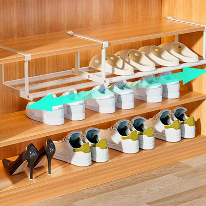Inttox-Rangement de chaussures rétractable en acier au carbone, armoire polyvalente pour la maison 🏡