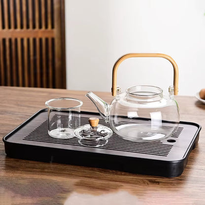 Inttox-🍵 Théière en Verre Borosilicaté avec Bambou  🔥