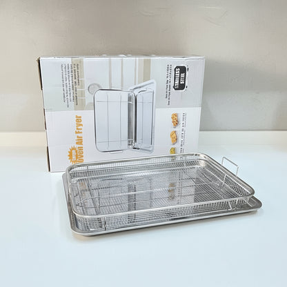 Inttox-Ensemble de Plateaux Croustillants en Acier Inoxydable Antiadhésif