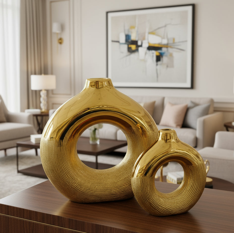 Duo de vases décoratifs