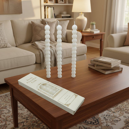 3 pack Bougies décoratives torsadées à bulles