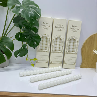 3 pack Bougies décoratives torsadées à bulles