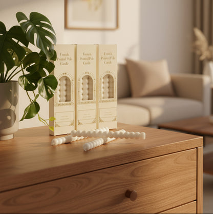 3 pack Bougies décoratives torsadées à bulles