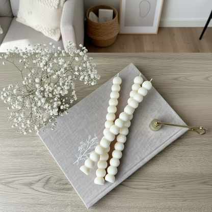 3 pack Bougies décoratives torsadées à bulles