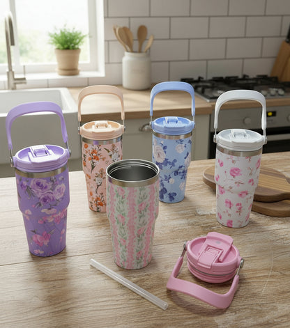 Inttox-Tasse Isotherme – Design Fleur Créatif