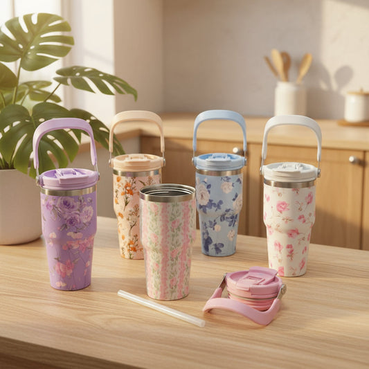 Inttox-Tasse Isotherme – Design Fleur Créatif