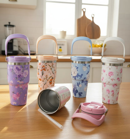 Inttox-Tasse Isotherme – Design Fleur Créatif