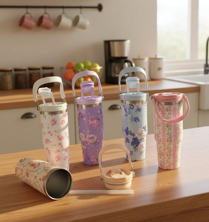 Inttox-Tasse Isotherme – Design Fleur Créatif