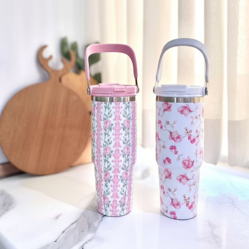 Inttox-Tasse Isotherme – Design Fleur Créatif