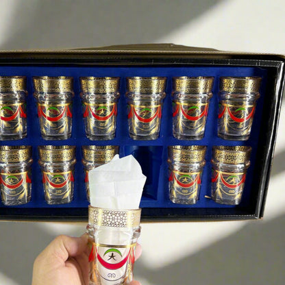 Inttox-🥇 Coffret de 12 Verres à Thé Marocains – Design Doré & Rouge Royal 🫖🇲🇦