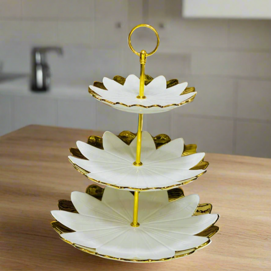 Inttox- 🍰 Présentoir à Gâteaux 3 Niveaux - Élégance et Raffinement ✨