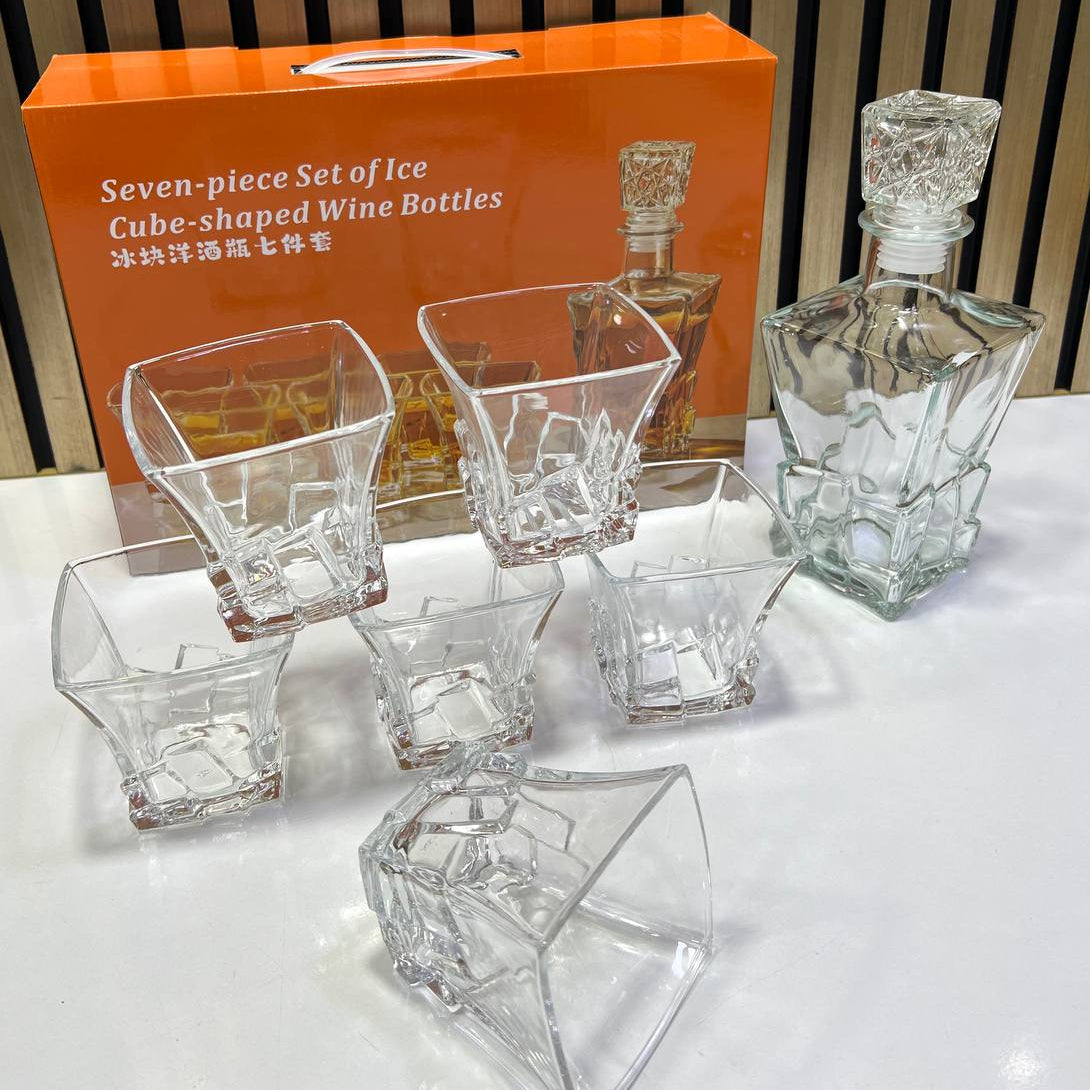 Inttox-Ensemble Carafe à Jus en Verre 7 Pièces 🥂 💎
