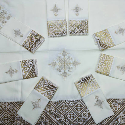Inttox-🕌 Nappe Marocaine Brodée avec 8 Serviettes 🧵✨