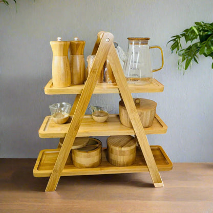 Intttox- 🍽️ Plateau Inttox Farm – Multi-niveaux en Bambou Alimentaire
