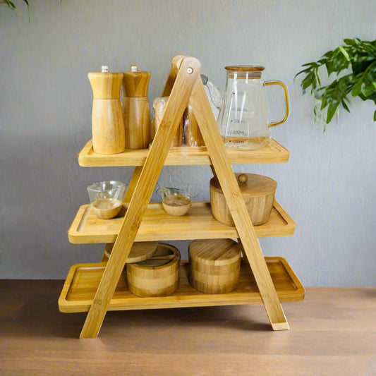 Intttox- 🍽️ Plateau Inttox Farm – Multi-niveaux en Bambou Alimentaire