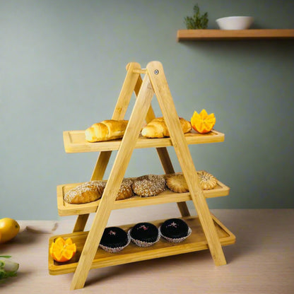 Intttox- 🍽️ Plateau Inttox Farm – Multi-niveaux en Bambou Alimentaire