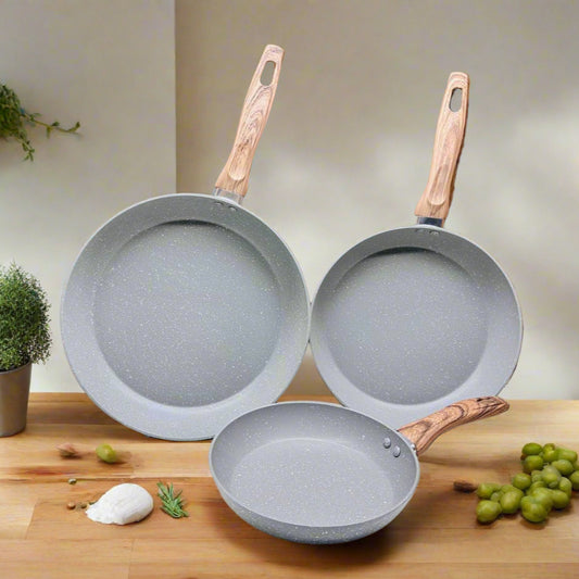 Inttox-Set de 3 Poêles Forgées Antiadhésives