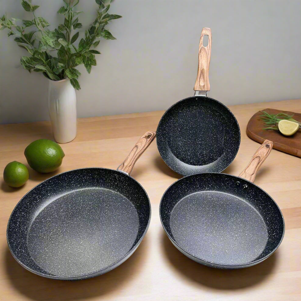 Inttox-Set de 3 Poêles Forgées Antiadhésives