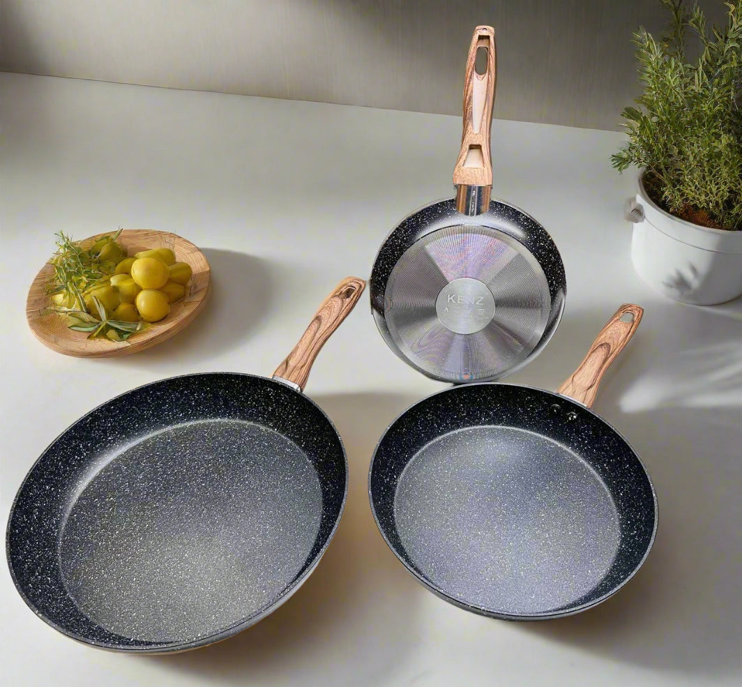 Inttox-Set de 3 Poêles Forgées Antiadhésives