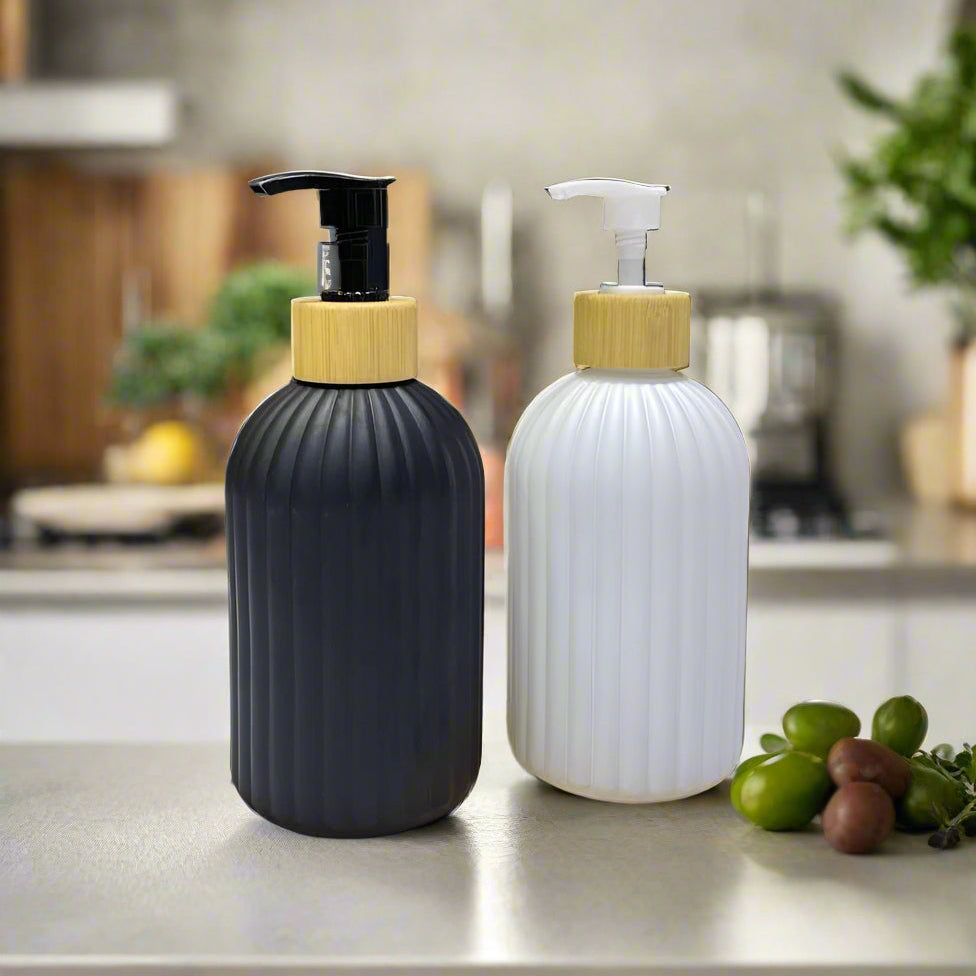 Inttox-Set de 2 Bouteilles de Luxe et avec plateau bambou