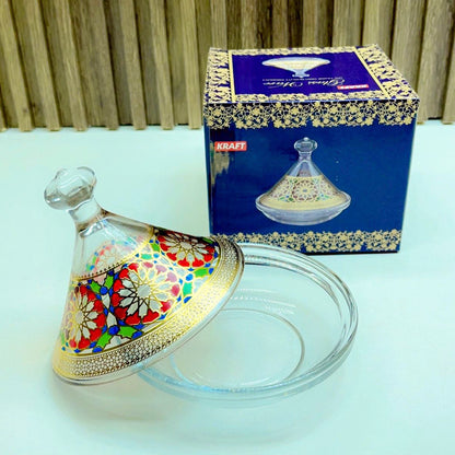 Inttox-Mini Tajine en Verre Marocain Coloré 3 piece ✨