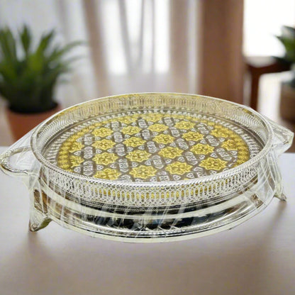 Inttox-✨ Assiette Marocaine Dorée & Argentée – Collection Inttox 🏺