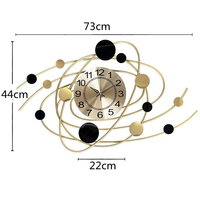 Inttox-Grande Horloge Murale en Métal de 73x44cm - Inttox