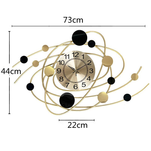 Inttox-Grande Horloge Murale en Métal de 73x44cm - Inttox