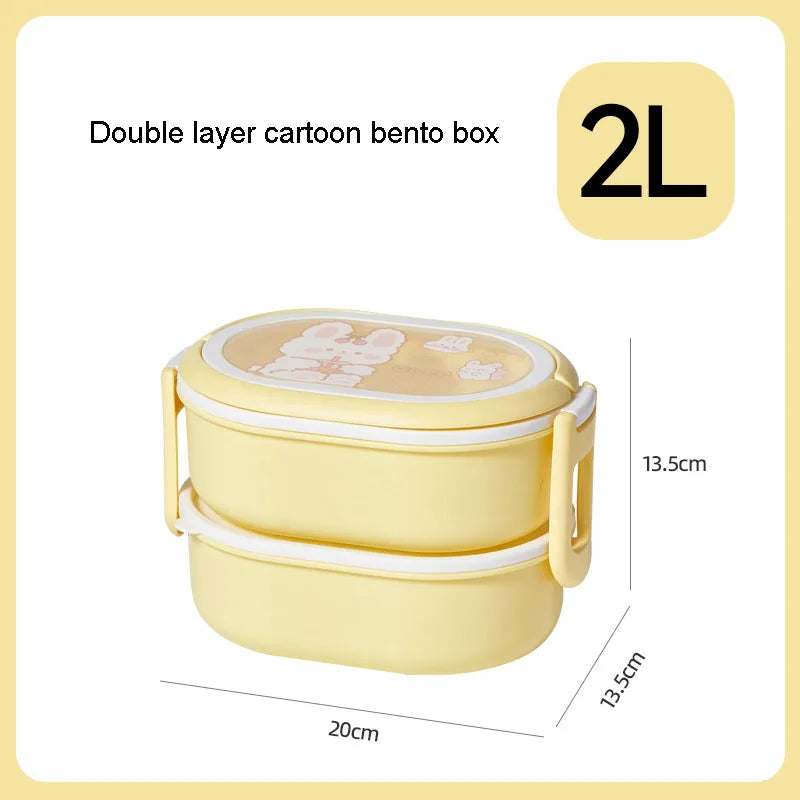 Inttox-🍱 Boîte à Lunch Bento Étanche – 2 Couches