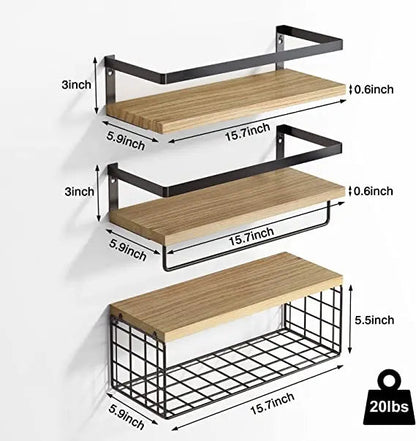 Inttox- Étagères Flottantes Murales à 3 Niveaux 🛠️