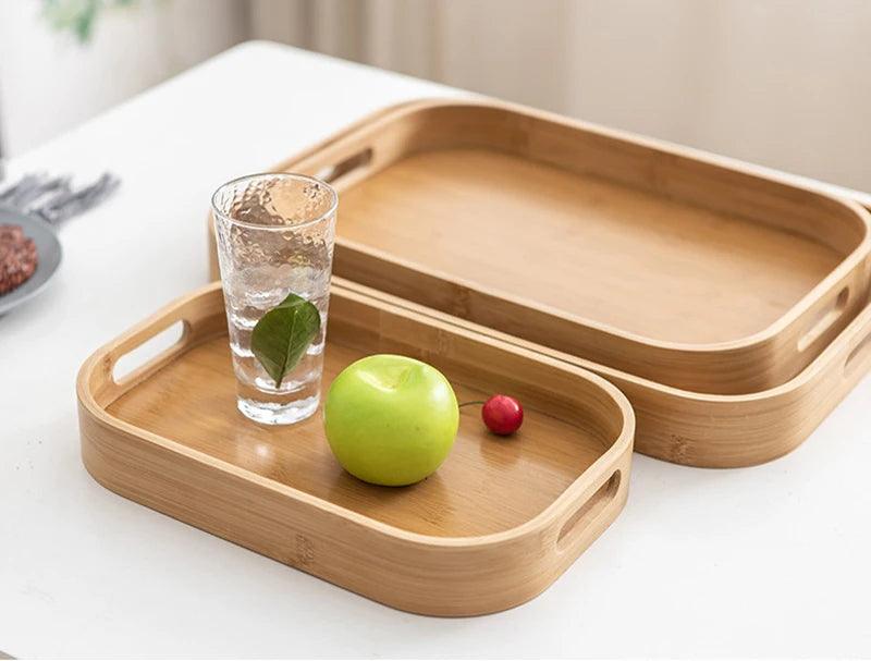 Inttox-Plateau de Service Rectangulaire en Bois Polyvalent - Inttox