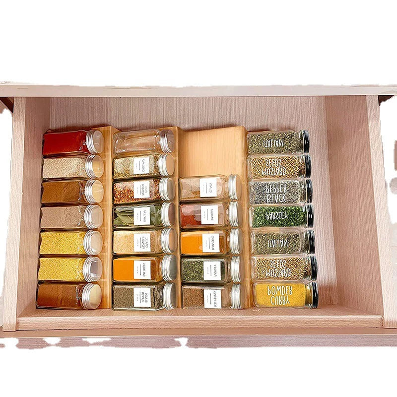 Inttox-🌿✨ Armoire de Cuisine à Épices en Bambou 4 piece