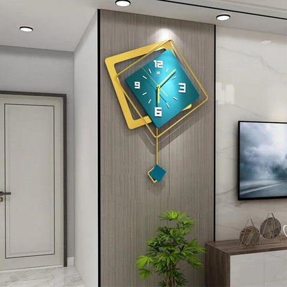 Inttox-Horloge Murale à Balançoire en Diamant pour la Décoration de la Maison - Inttox