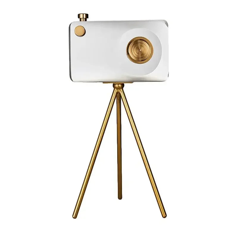 Inttox- 📷 Caméra en Cristal – Ornement Déco Nordique Luxe pour Salon, Bureau ou Chambre