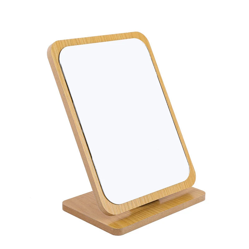 Inttox-Miroir de Maquillage Bois Naturel  ✨