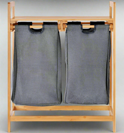 Inttox-🧺🌿 Panier à Linge en Bambou – Organisateur Élégant pour Salle de Bain 🛁✨