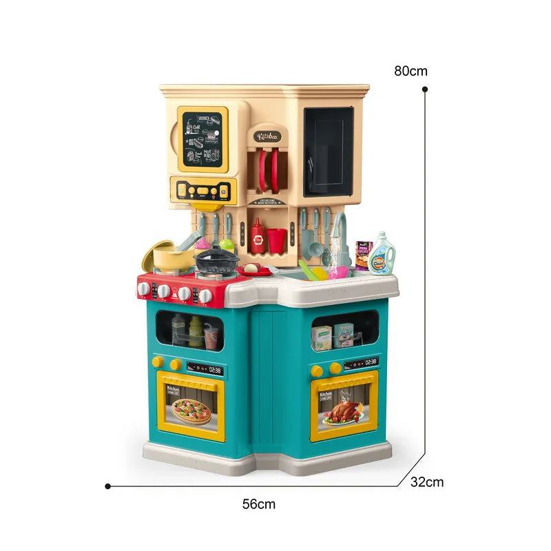 Inttox-Grande Cuisine Éducative Double Face pour Enfants 🍲🎵