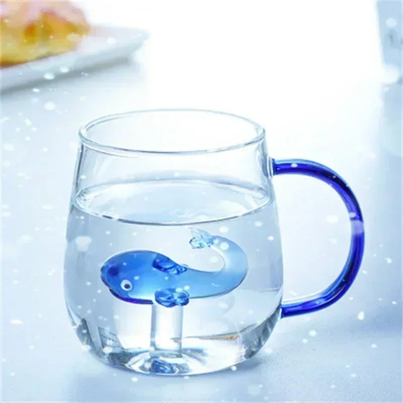 Inttox-🥤3  Verre Animal Mignon en Borosilicate – Cadeau Original et Tendance ! 🎁✨