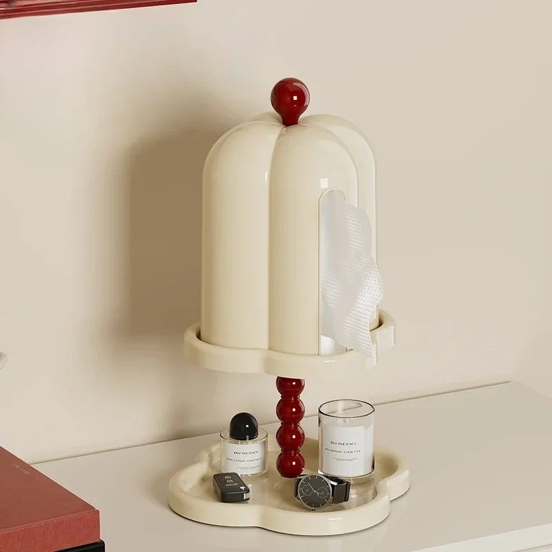 Inttox-Boîte à Mouchoirs Rétro Française 🇫🇷 | Design Café Chic ☕ | Organisateur Papier de Luxe ✨