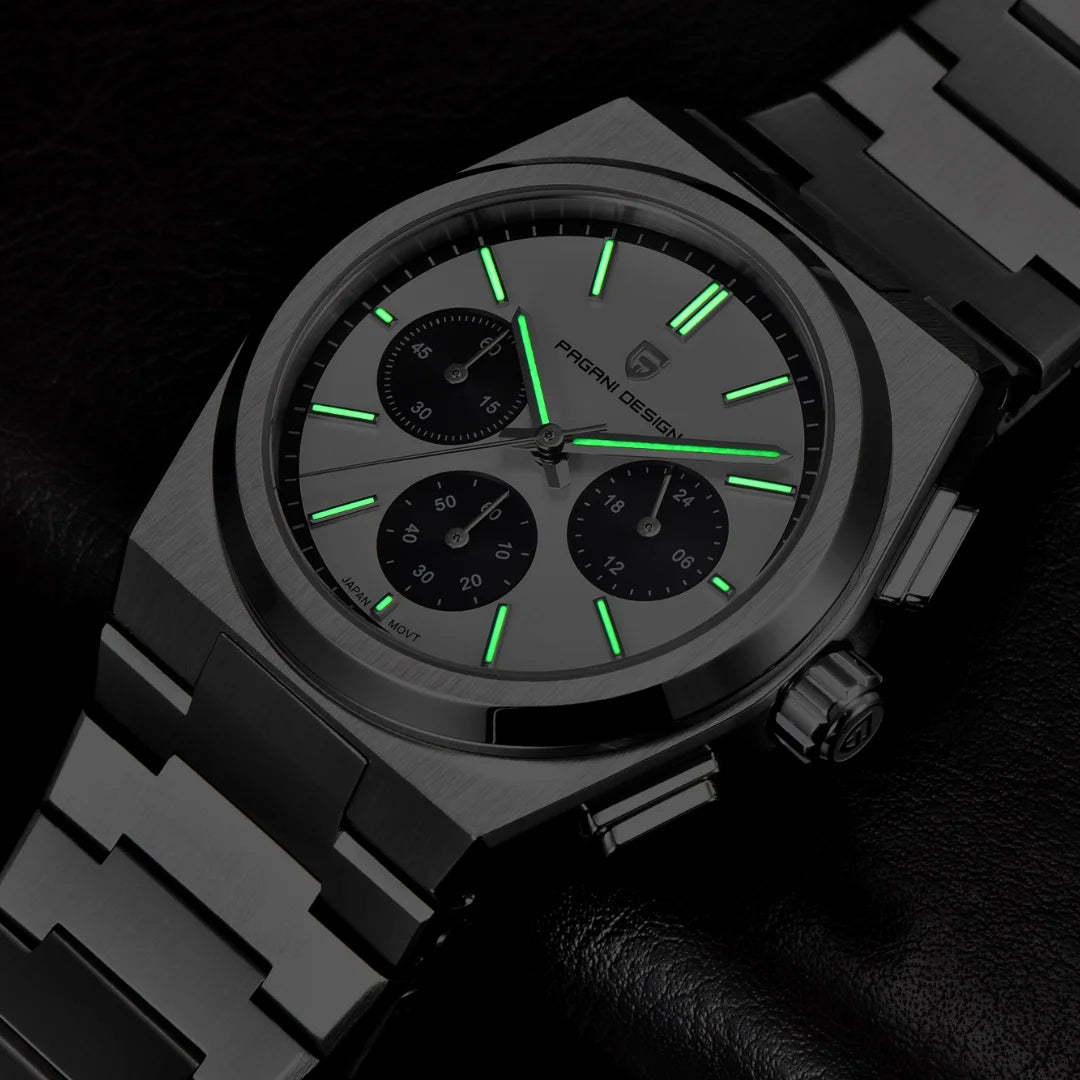 ⌚ PAGANI DESIGN 💼 Montre Homme Quartz Chronographe 🔥 Style Business – Montre de Luxe Haut de Gamme pour Hommes Élégants