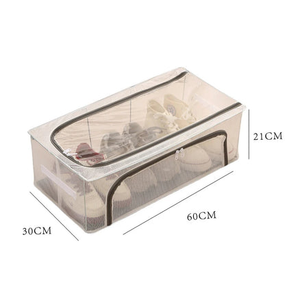 Inttox-Boîte de rangement transparente avec ouvertures double face, idéale pour chaussures et accessoires 👟
