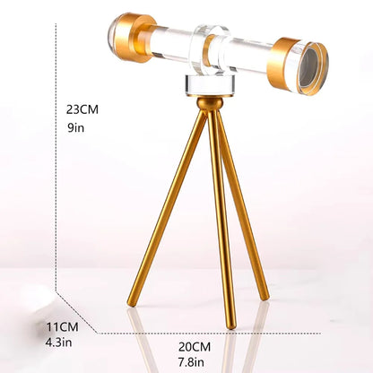 Inttox-Jumelles en Cristal – Ornement de Décoration Astronomique Élégant pour Salon, Chambre ou Bureau