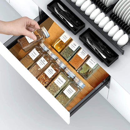 Inttox-🌿✨ Armoire de Cuisine à Épices en Bambou 4 piece